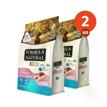 Imagem de Kit 2 Ração Fórmula Natural Pro Cães Filhotes Porte Mini e Pequeno 2,5