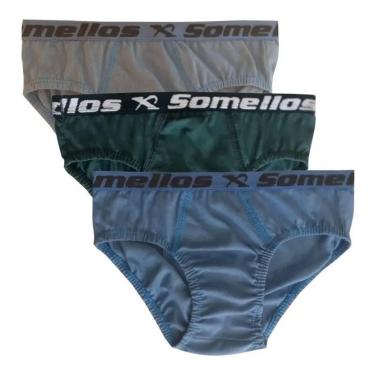 Imagem de kit 15 cueca slip algodão infantil sortida SIE - mg, Sortida, G 5  a 8