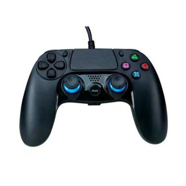 Imagem de Controle Para Ps4 Ps3 E Pc, Dazz Quartum Dualshock, Com Entrada P2, Preto - D62000136.