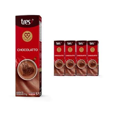 Imagem de 3 Corações Pack Cápsula Chocolatto TRES - 40 un