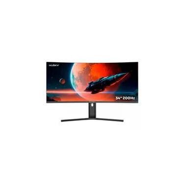 Imagem de Monitor Gamer Curvo Husky Boreal 34", WQHD, Ultrawide, 200Hz, 1ms, Adaptive Sync, DisplayPort e HDMI, HDR - HMG00234PT