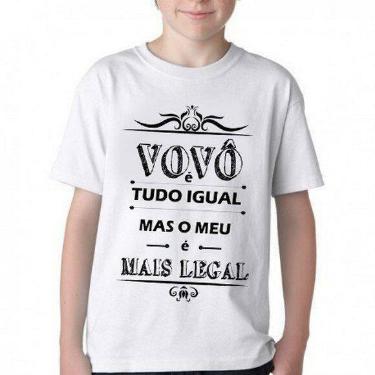 Imagem de Camiseta Infantil ou adulto  Vovô é tudo igual mas o meu é mais legal 