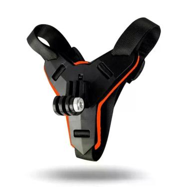 Imagem de Fivela com Adaptador Capacete Queixeira para GoPro e Similares Cor Laranja