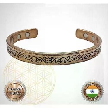 Imagem de Bracelete de Cobre Magnético Ajustável FLUIR ARABESCO - Fluir Infinity