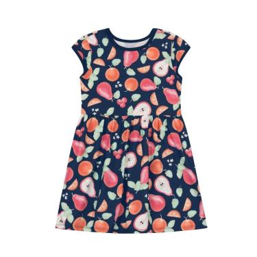 Imagem de Vestido infantil menina em malha Brandili, 8, Azul marinho