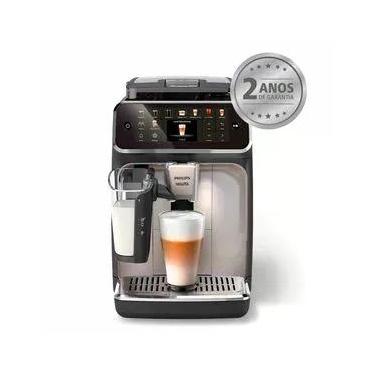 Imagem de Cafeteira Espresso Superautomática LatteGo Preta e Cromada com 20 Tipos de Bebidas - EP5547