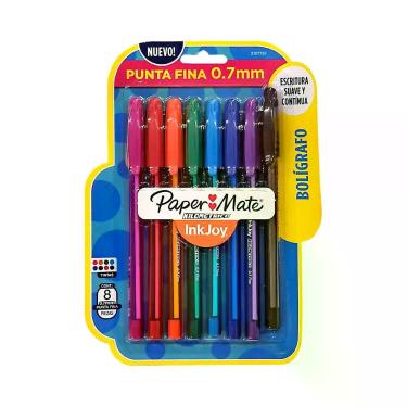 Imagem de Caneta Esferográfica Paper Mate InkJoy 0.7mm 8 Cores