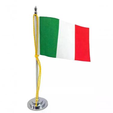 Imagem de Mini Bandeira De Mesa Da Itália 15 Cm Poliéster