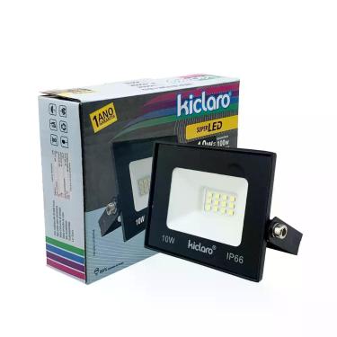 Imagem de Refletor Led Slim 10w Bivolt Alumínio 10,5x2,6x7cm Resistente água | Kiclaro Branco Frio - 6500k