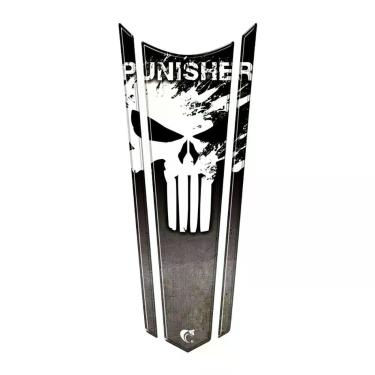 Imagem de Adesivo Faixa Gravata Resinado Tanque Moto Honda Punisher Preto