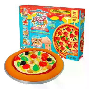 Imagem de Kit Slime Temático Pizza Slimy DIY Street Food Crush Atóxico Candide 36006