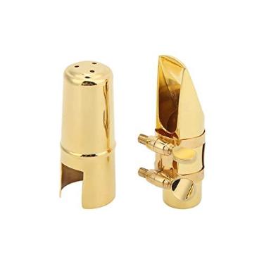 Imagem de Kit de boquilha para saxofone, boquilhas de metal duráveis ​​para sax alto - acessórios musicais para iniciantes para Althorn para instrumentos de sopro(Breeze No. 6)
