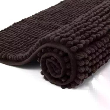 Imagem de Tapete Bolinha Texfine 100% Poliéster 65cm X 45cm 1 Peça Marrom Vilela Enxovais