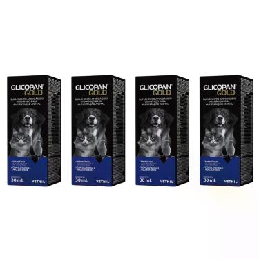 Imagem de Combo 4 Unidades Glicopan Gold 30 ml Suplemento Cães e Gatos - Vetnil