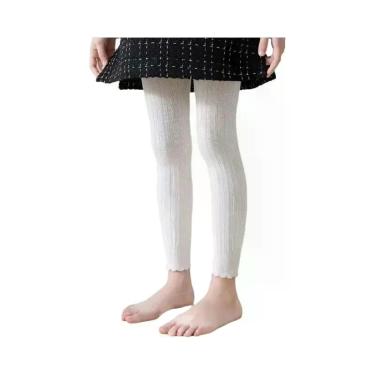 Imagem de Leggings De Algodão Com Renda Para Meninas, Calças Justas Para Criança