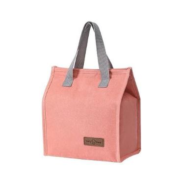 Imagem de Bolsa Térmica Unissex Adultos Fitness Marmita Viagem Nécessaire n-01 Rosa