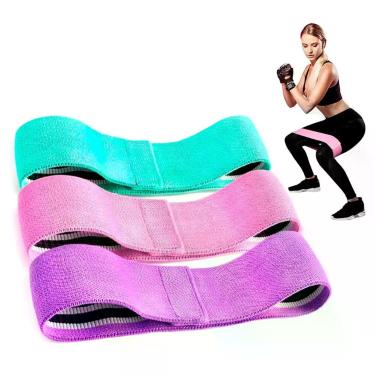 Imagem de Kit 3 Faixas Elásticas Mini Super Band Hip Stretch 3 Níveis - BELLATOR