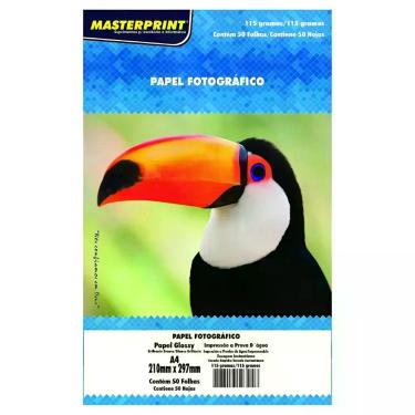 Imagem de Papel Fotográfico A4 Glossy 115g 50 Folhas Branco - Masterprint - Tend