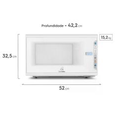 Micro-ondas Electrolux 31L Branco com Painel Integrado e Display Econômico (MI41T) 127V