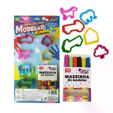 Imagem de Forminha para Modelar com Massinha 1000 Brinquedo Educativo em Plástico Colorido Mini Toys