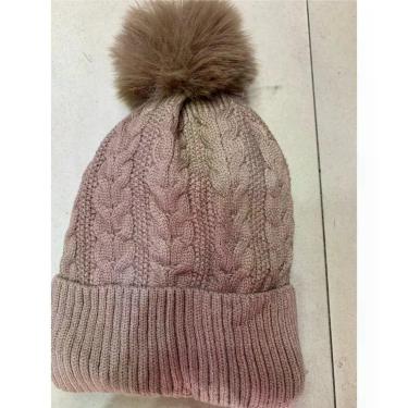 Imagem de Touca Feminina de Inverno OEM Forrada com Pelúcia em Lã Acrílica Antialérgica Marrom Adulto