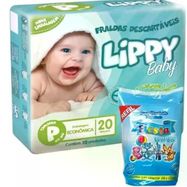 Imagem de KIT 1 Pacote Recem Nascido de Fralda Infantil + 140 lencinhos umedeci