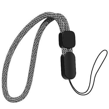 Imagem de Oakxco Cordão compatível com Airpods Pro 2 Loop Ajustável Pulso de Mão Alça de Nylon, Cordão para Celular/Câmera/Switch/iPods Pro 2º/Airpods 1/2ª/3ª/Pro Capa, Preto Branco