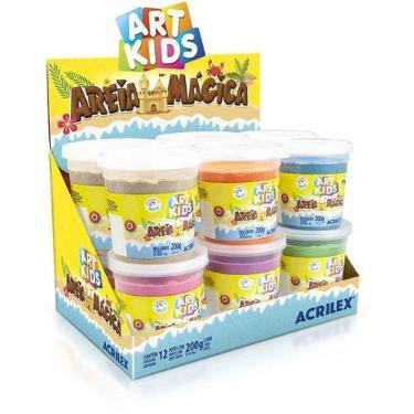 Imagem de Massa Areia Mágica Cores Sortidas - Display Com 12 - ACRILEX