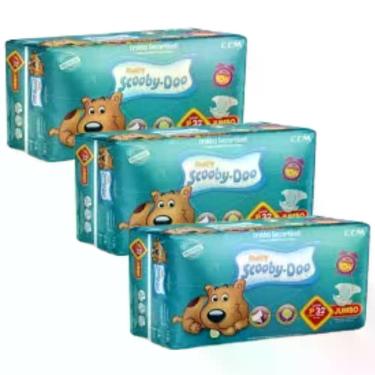 Imagem de Kit 3 PCT Fralda Descartável Scooby Doo Jumbo Todos Os Tamanho-(P)(M)(