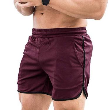 Imagem de Qudai Homens Calções de Fitness Secagem Rápida Calções de Praia Ginásio Verão Lounging Esporte Treino Correndo Calças Curtas com Bolsos