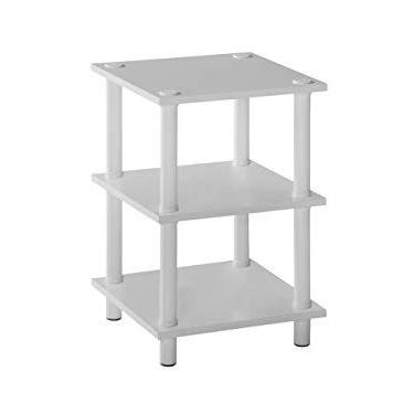 Imagem de PRAT.K Mesa Lateral Branca com 3 Níveis 35x35x56cm – Ideal para Decoração (Adapt)