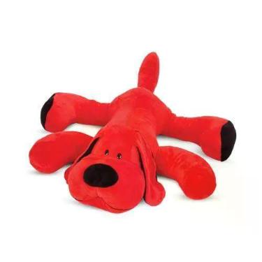 Imagem de Cachorro de Pelúcia Pixote Vermelho 77 cm Antialérgico - CTX Pelúcia