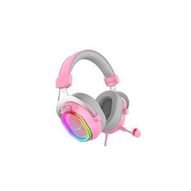 Imagem de Headset Gamer Fifine AmpliGame H13, 7.1 Surround, Microfone Removível, RGB, para PC/PS5/Xbox, Rosa - H13P