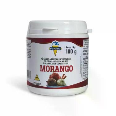 Imagem de Pó para Gelados Comestíveis Sabor Morango 100g - Du Porto, 1 unidade, 