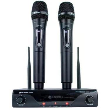 Imagem de Microfone Sem Fio Dinâmico Kadosh K412m, Bastão Duplo, Com Bateria