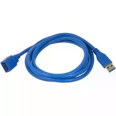 Imagem de Cabo USB Extensor 2M 3.0 Azul Microfins