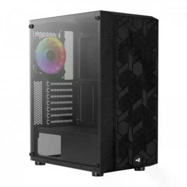 Imagem de Gabinete Gamer Aerocool Hive Mid Tower ATX Plástico ABS com Fans RGB Preto Lateral Vidro