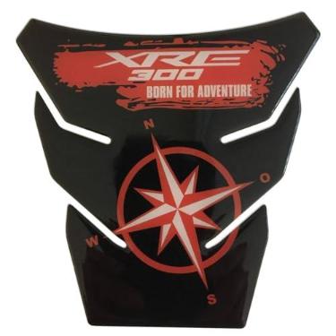 Imagem de Adesivo Protetor Tanque Compatível XRE 300 Vermelho e Preto