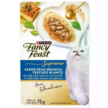 Imagem de Ração Úmida Fancy Feast Supremo para Gatos Adultos Sabor Peixe 75g