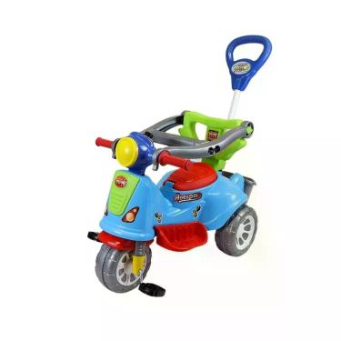 Imagem de Triciclo Infantil Velotrol Dois em um com Alça de Segurança e Buzina Maral