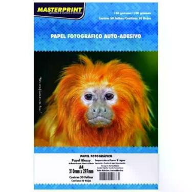 Imagem de Papel Fotográfico Auto Adesivo 130G Glossy A4 50 Folhas - MasterPrint