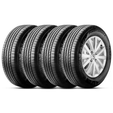 Imagem de Kit 4 Pneu Continental Aro 15 195/65r15 91H TL PowerContact 2 - Contin