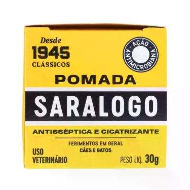 Imagem de Pomada Cicatrizante Matacura Saralog para Cães e Gatos 30 g - Catarine