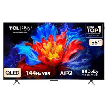 Imagem de Smart TV TCL 55 Polegadas QLED 4K P8K WiFi Bluetooth Google TV 144Hz HDR10+ Dolby Atmos Vision 55P8K