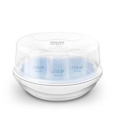 Imagem de Esterilizador De Microondas para Mamadeiras Bicos e Chupetas Philips Avent Azul/Branco