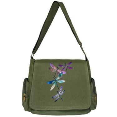 Imagem de VODIU Bolsa carteiro com padrão personalizado, bolsas transversais de lona fofas para mulheres/homens, bolsas de ombro Hobo com bolsos