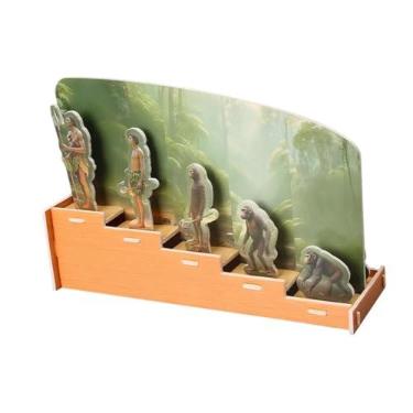 Imagem de menolana Quebra-cabeça histórico humano, brinquedo educativo, material didático, artesanato científico, aprendizagem precoce, presentes de Natal para crianças