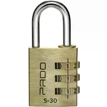 Imagem de Cadeado Dourado De 3 Segredos Lt S-30mm Pado [f118]