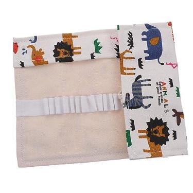 Imagem de Amosfun Rolo De Caneta De Lona Cortina Organizador De Lápis De Cor Recipiente De Caneta De Tinta Bolsa De Armazenamento De Pincel Bolsa De Armazenamento Estojo De Lápis Colorido Bolsa De
