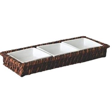 Imagem de Petisqueira Rattan Retangular 30 cm Class Home